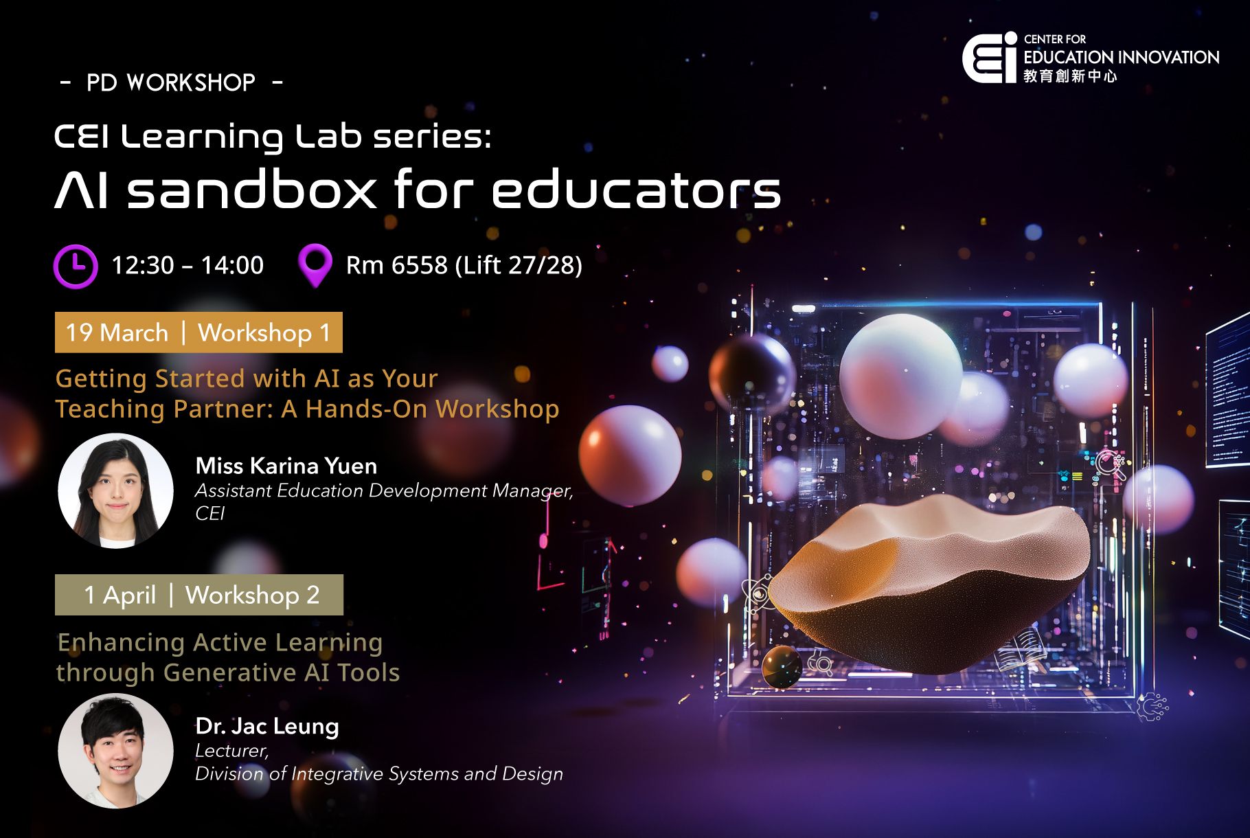 CEI Learning Lab series: AI sandbox for educators | Workshop 1 & 2