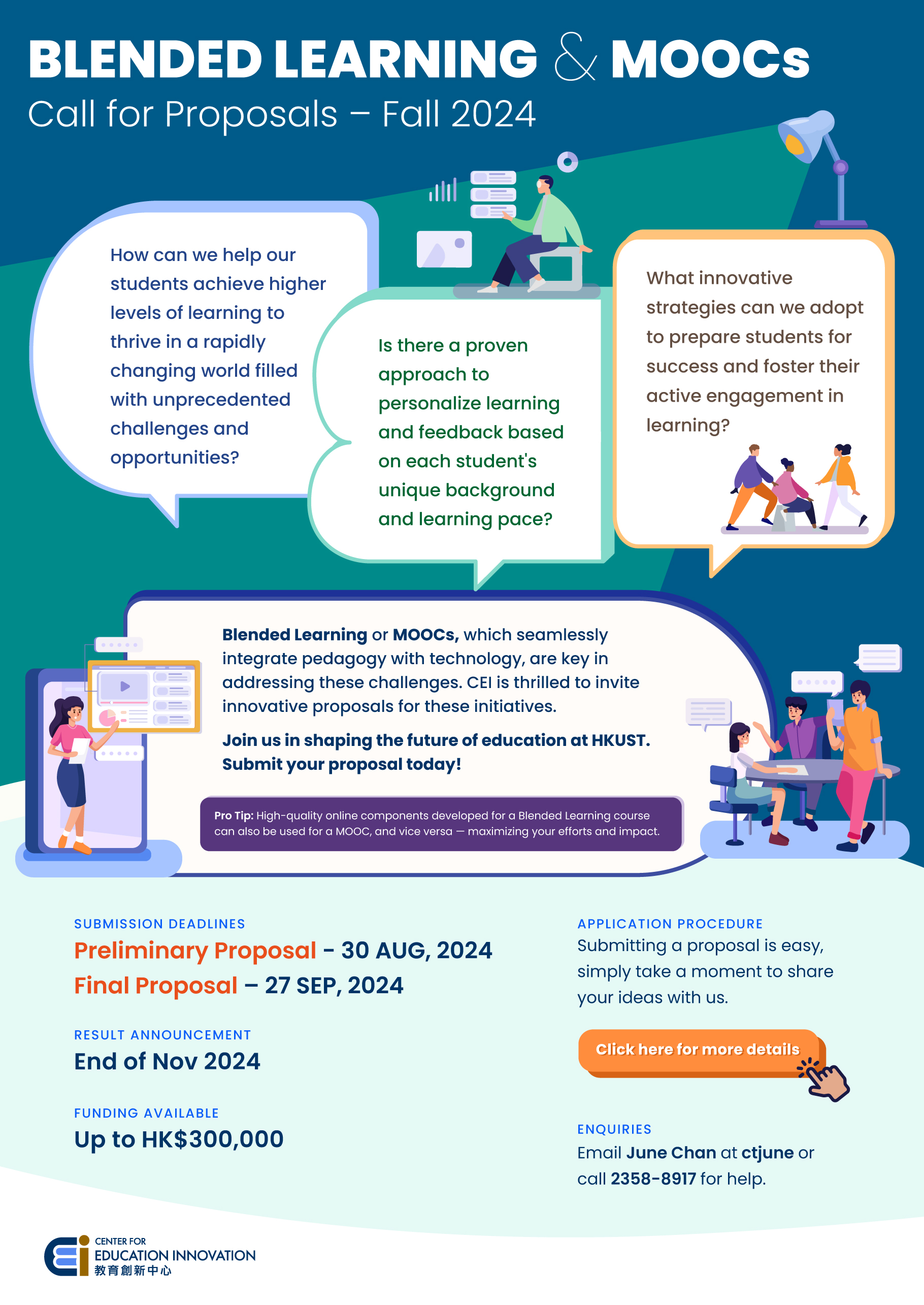 Blended Learning & MOOCs Call For Proposals | FALL 2024
