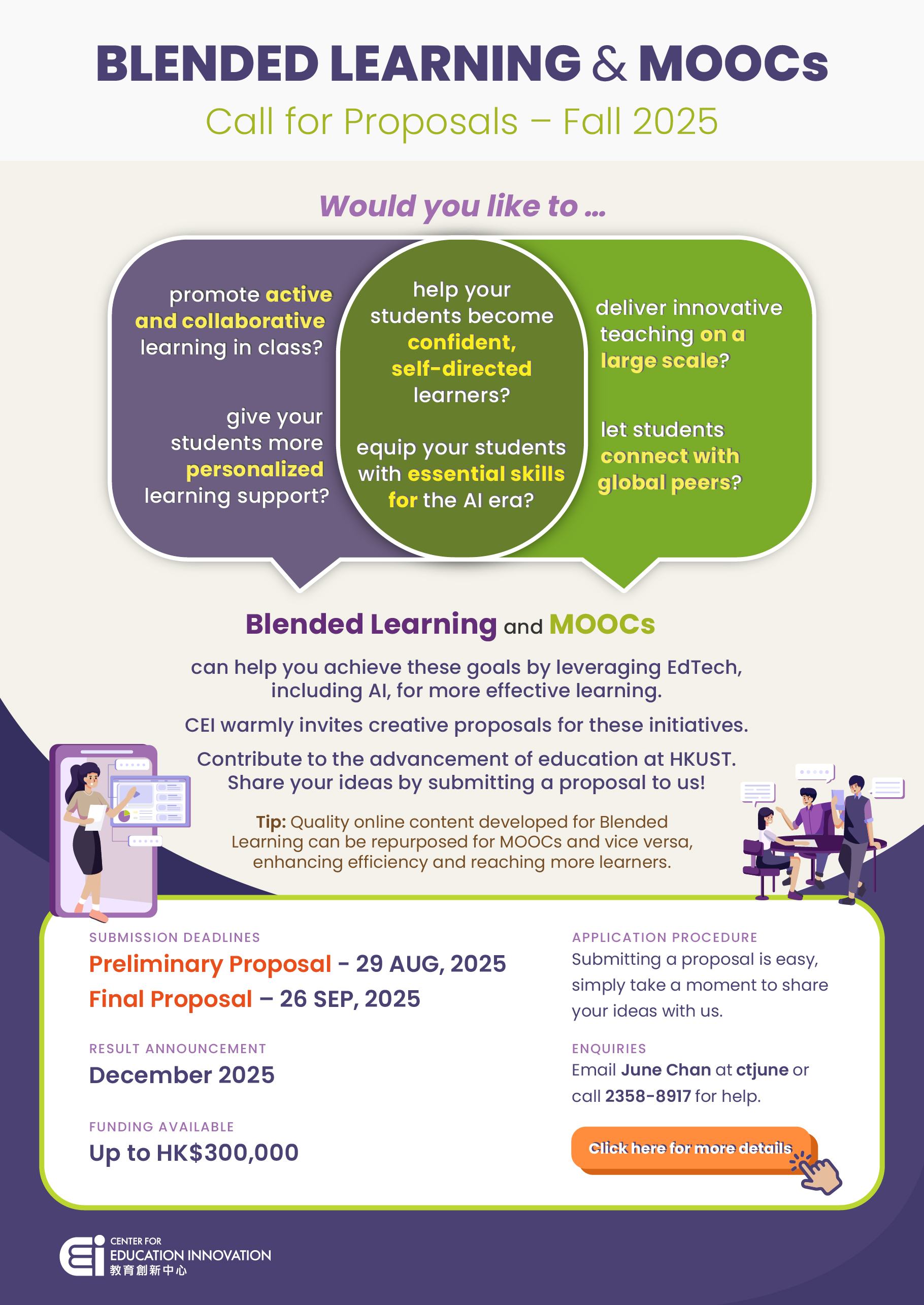 Blended Learning & MOOCs Call For Proposals | FALL 2025